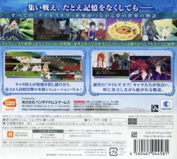 Tales of the World - Reve Unitia (Japan) box cover back